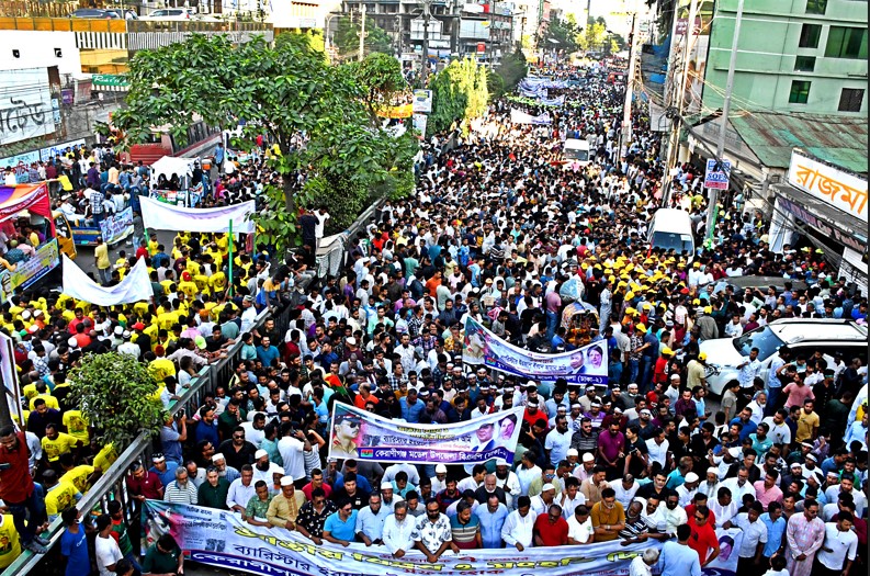 বিএনপির সমাবেশ। ছবি: জীবন ঘোষ।