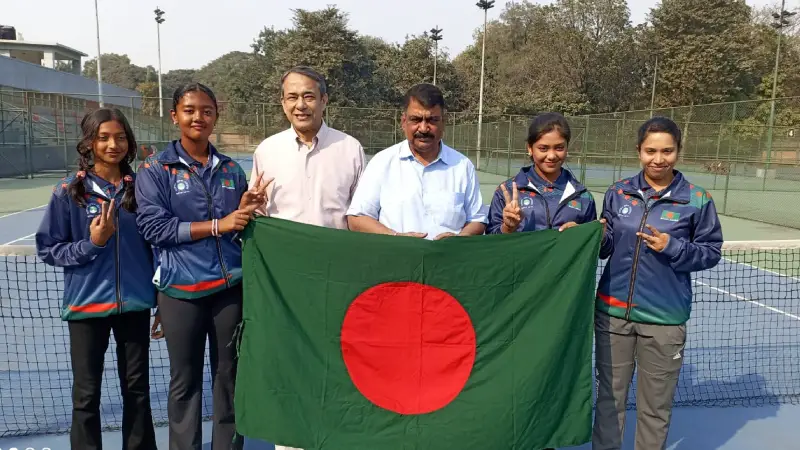 বাহরাইন গেল বাংলাদেশ বালিকা টেনিস দল