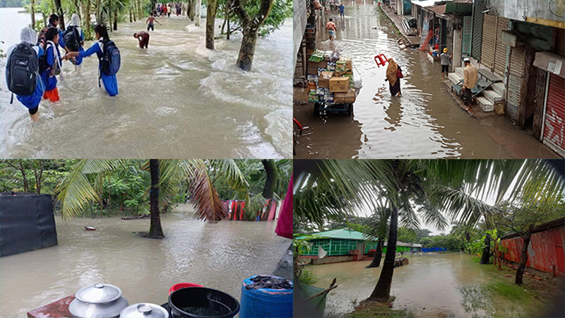 ভারী বর্ষণে তলিয়ে গেছে কুমিল্লা, নোয়াখালী এবং ফেনী