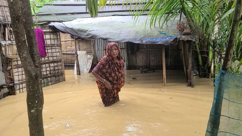 শেরপুরে পাহাড়ি ঢলে ৪ নদীর বাঁধ ভেঙে ঢলের পানিতে জনদুর্ভোগ