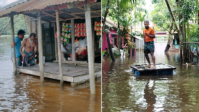 লক্ষ্মীপুরে বন্যা পরিস্থিতির অবনতি