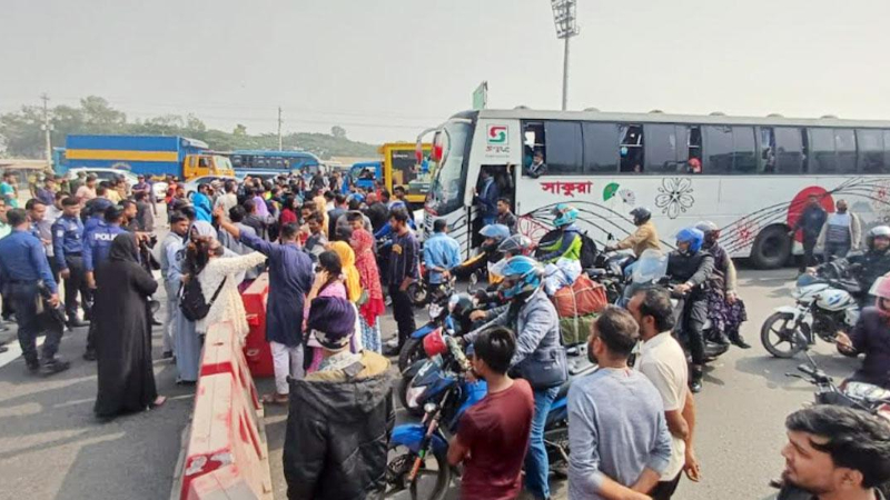 বৈষম্যবিরোধী ছাত্রদের ঢাকা-মাওয়া ব্লকেড কর্মসূচি