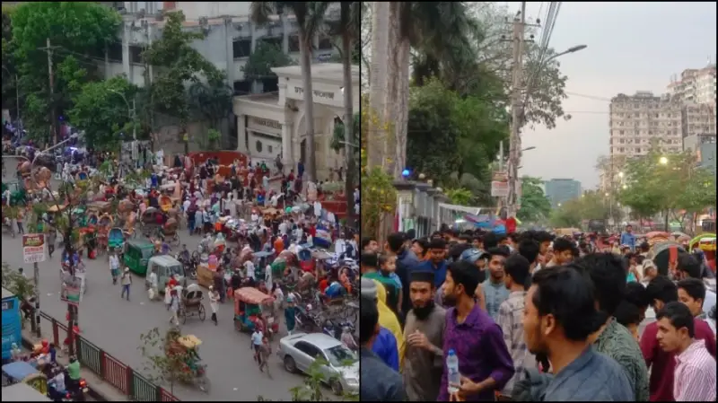 ছুটির দিনে ক্রেতাদের ভিড়ে যেন পা ফেলার জায়গা নেই নিউমার্কেটে!