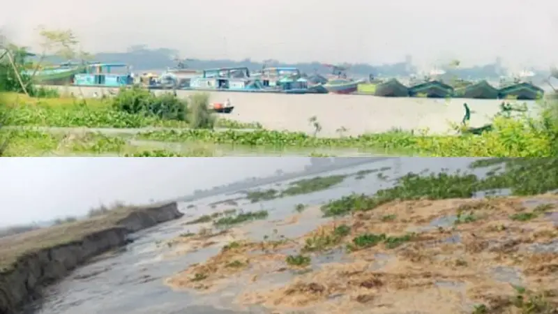 মেঘনায় অবৈধভাবে রাতভর বালু উত্তোলন, ভোর হওয়ার আগেই সব উধাও