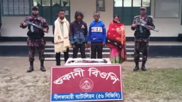 পঞ্চগড় সীমান্তে নারীসহ ৫ বাংলাদেশী আটক