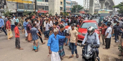 মিরপুরে রিকশাচালকদের আন্দোলনে যান চলাচল ব্যাহত