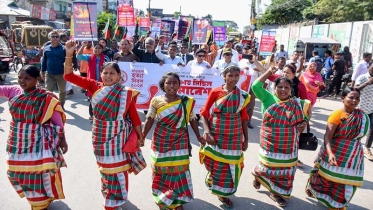 ৯ বছরেও হয়নি সাঁওতাল হত্যার বিচার, সমাবেশে বক্তাদের ক্ষোভ