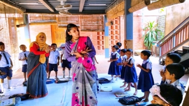 চাটমোহরে বড়াল বিদ্যানিকেতন স্কুলে পরিবেশবান্ধব ও ব্যতিক্রমী পাঠদান