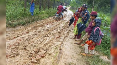 ৪৫ বছরেও সংস্কার হয়নি ফটিকছড়ির  নারায়নহাট -ধামারখিল সড়ক