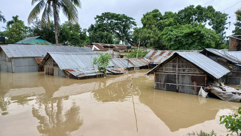 মৌলভীবাজারের দুই নদীর বাঁধ ভাঙন, ৪ লক্ষাধিক মানুষ পানিবন্দি