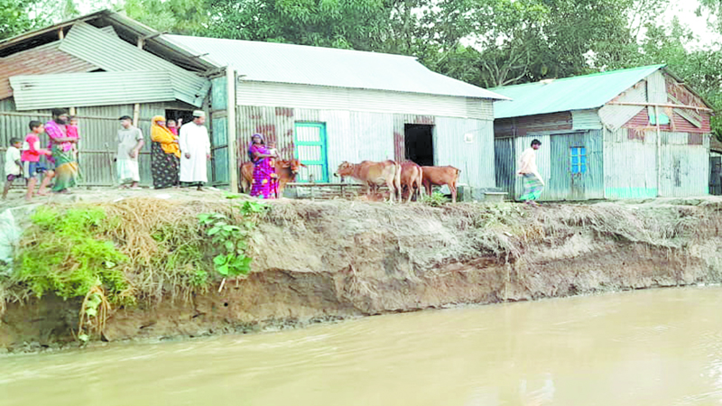 জিঞ্জিরাম ও দশআনী নদীতীরে তীব্র ভাঙন 