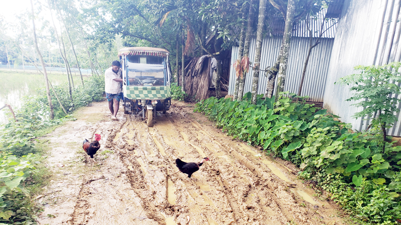 নালিতাবাড়ীতে তিন কিমি সড়কে ভোগান্তি