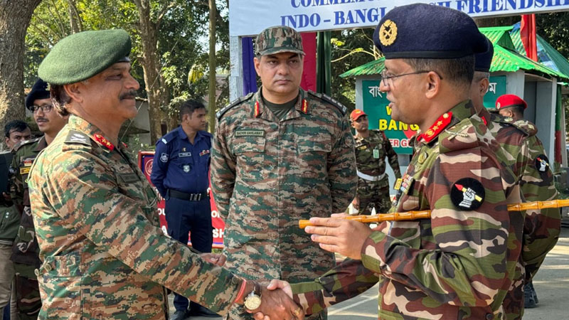 বাংলাদেশ-ভারতের সেনাবাহিনীর উচ্চ পর্যায়ের অফিসারদের সাক্ষাৎ